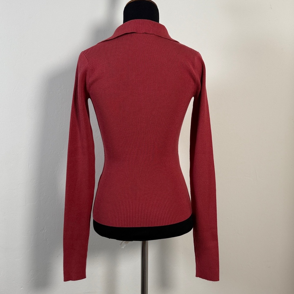 INTERMIX Ribbed Button-Up Cardigan P (XS) - Picture 5 of 6